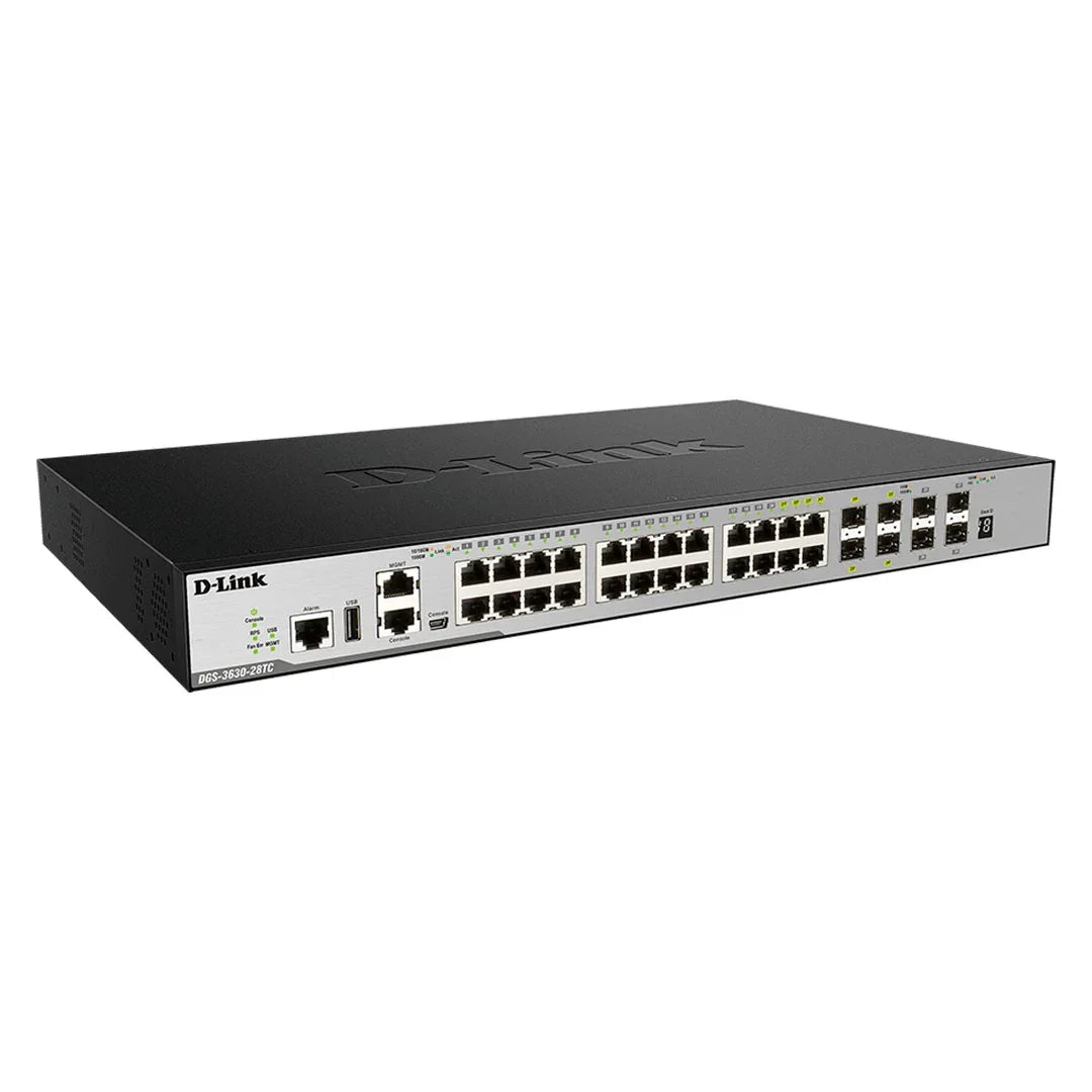 D-LINK DGS-3630-28TC-SI Switch capa L3 20 RJ45 GBe 4 SFP GBe 4 puertos SFP 10 GBe