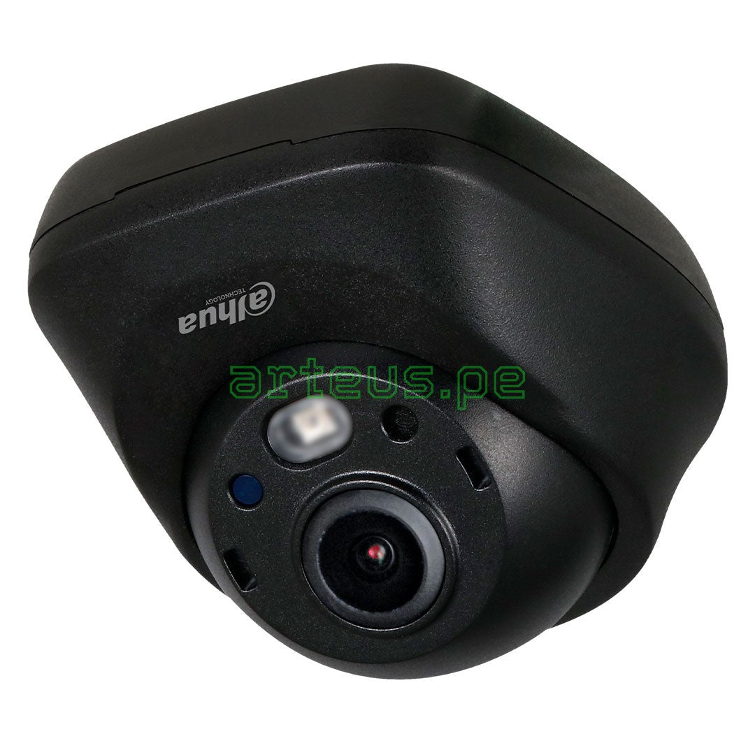 Cámara de seguridad Dahua tipo domo color negro para videovigilancia y control de acceso