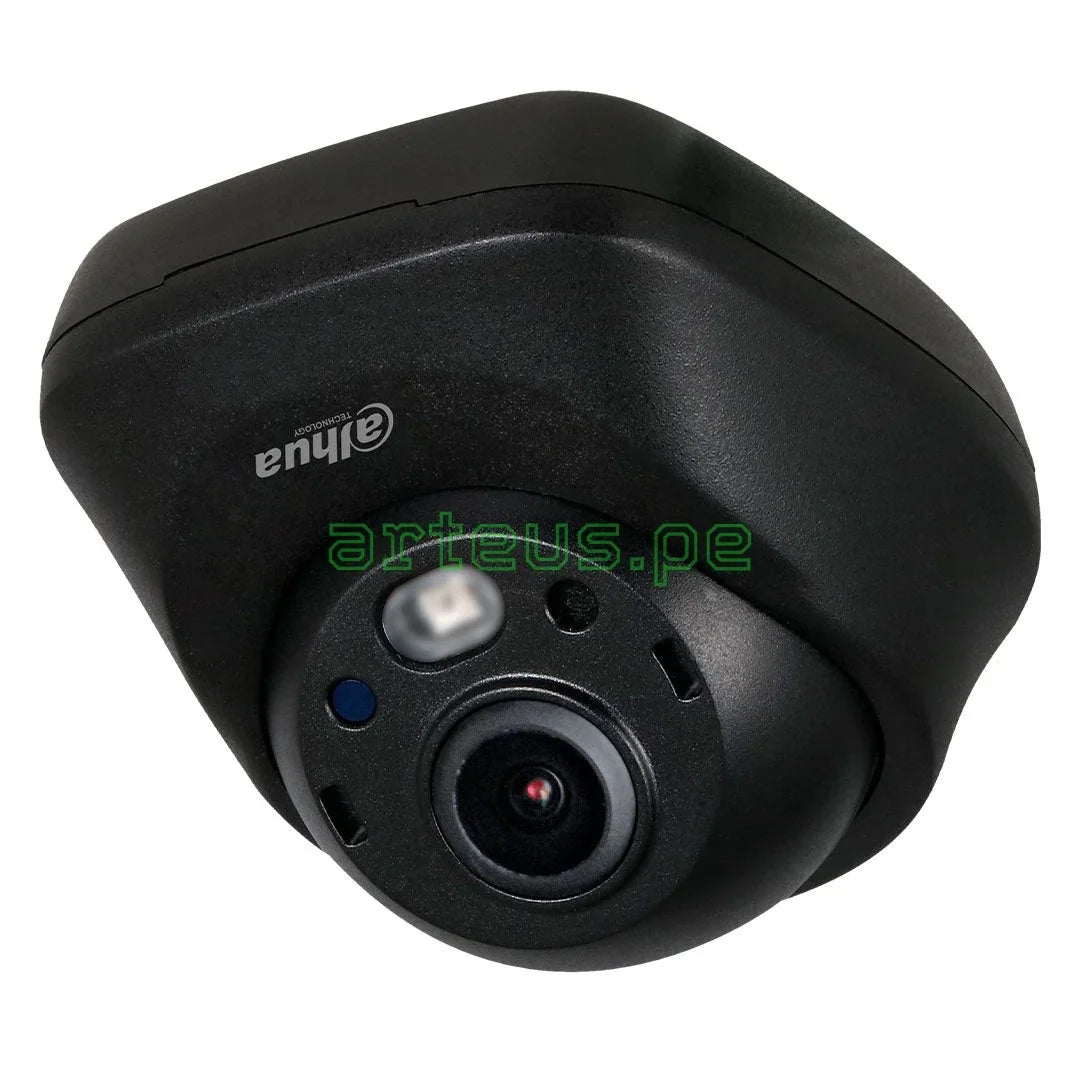 Cámara de seguridad Dahua tipo domo color negro para videovigilancia y control de acceso