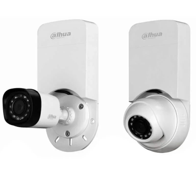 Soporte para cámaras de seguridad tipo domo y bala color blanco para videovigilancia