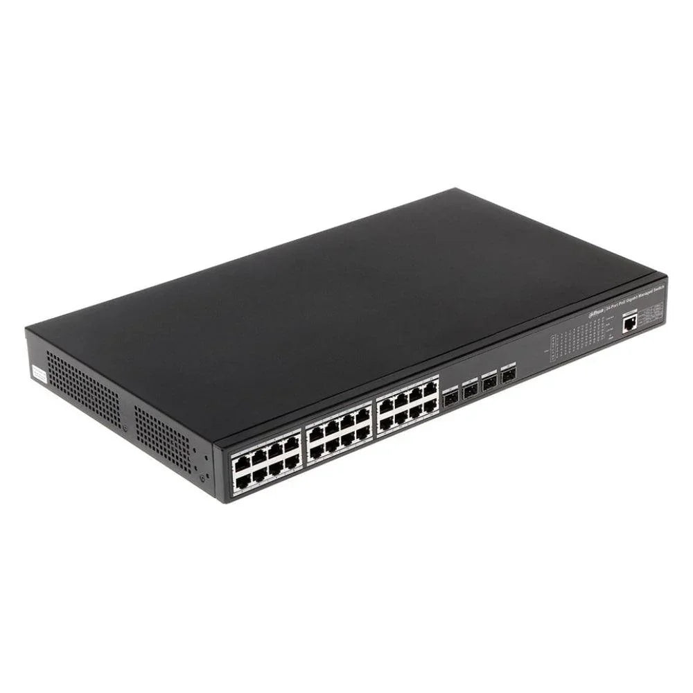 DAHUA DH-PFS4428-24GT-370 Switch PoE 24 Puertos Gigabit 4SFP 370w Administrable L2