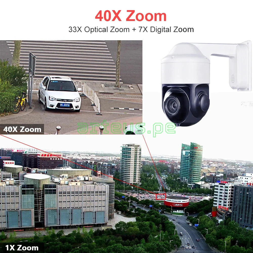 DAHUA DH-SD5A445GB-HNR Camara de Seguridad IP POE 4MP 2K+ PTZ 45X IR 150m 360° WDR IP67 WIZSENSE