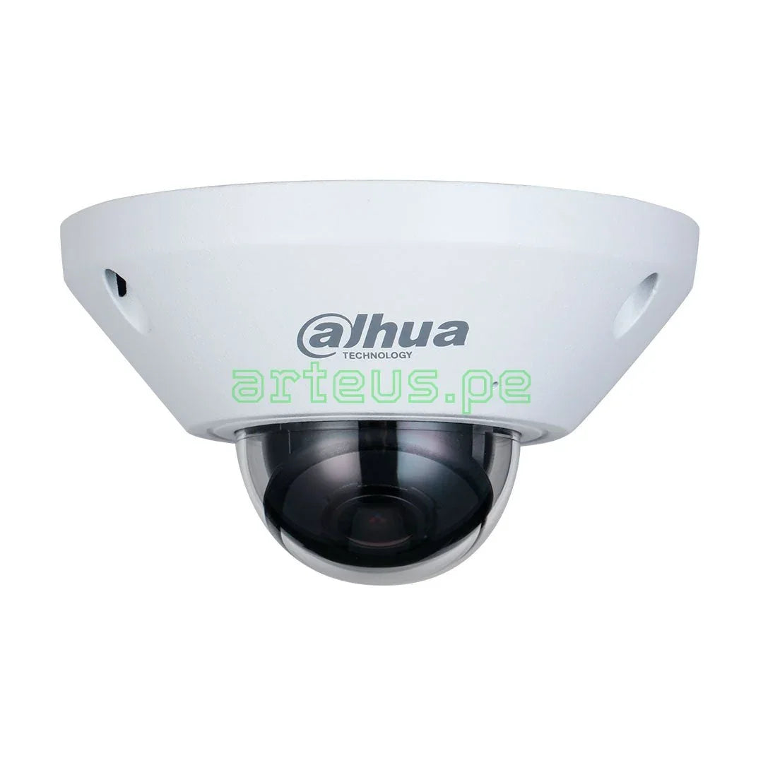 Cámara de seguridad tipo domo Dahua blanca para videovigilancia y monitoreo electrónico