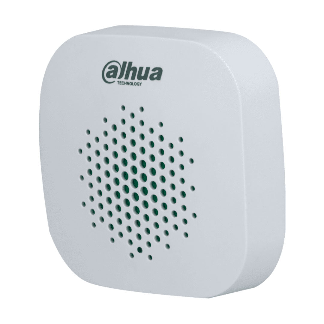 Sirena blanca de alarma Dahua para sistemas de seguridad electrónica