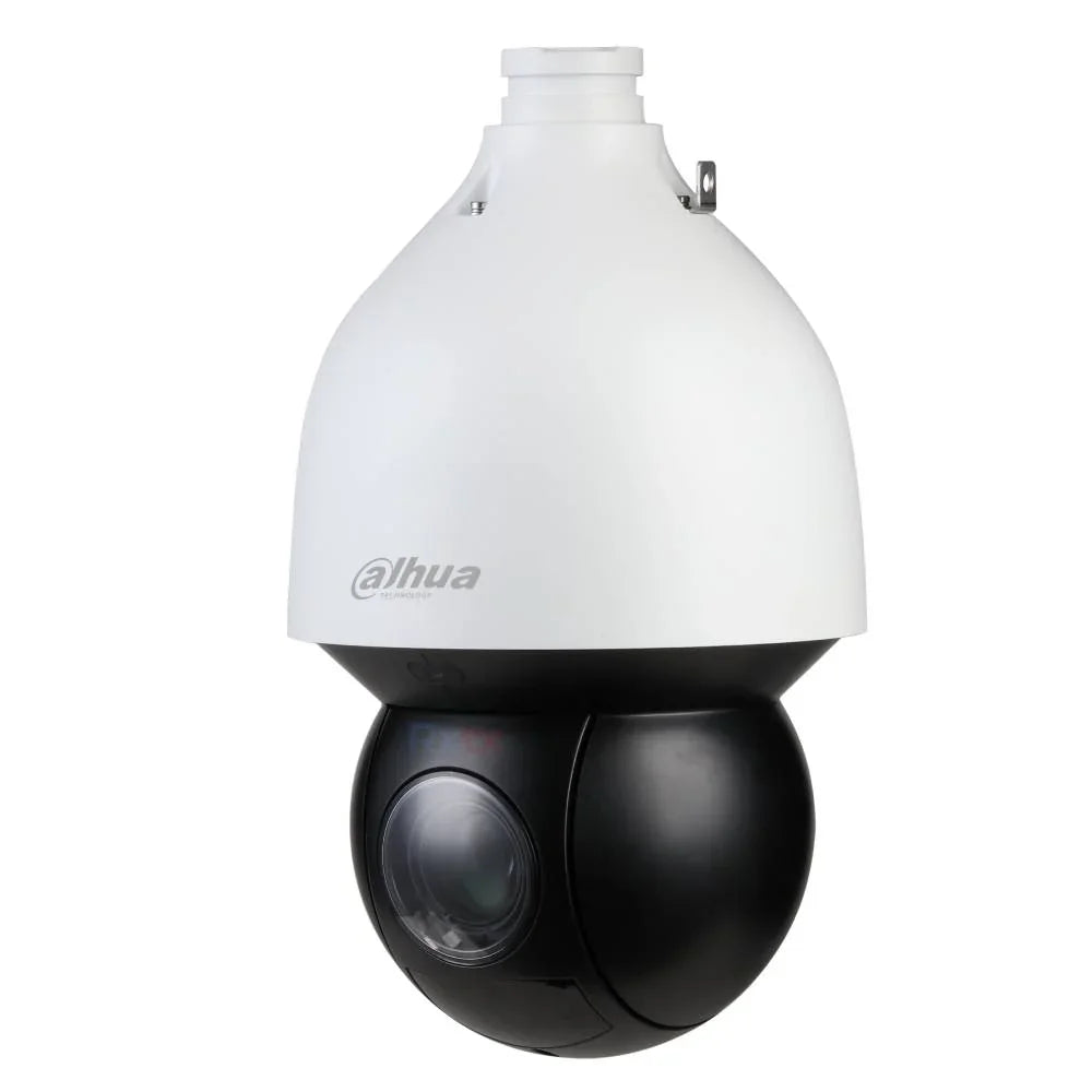 Cámara de seguridad domo PTZ Dahua para videovigilancia, color blanco y negro