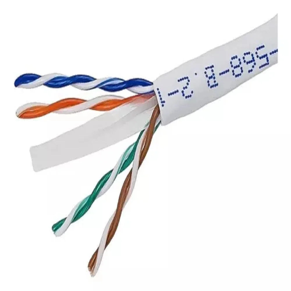 Cable de red de par trenzado categoría 5e con aislamiento, ideal para cableado estructurado