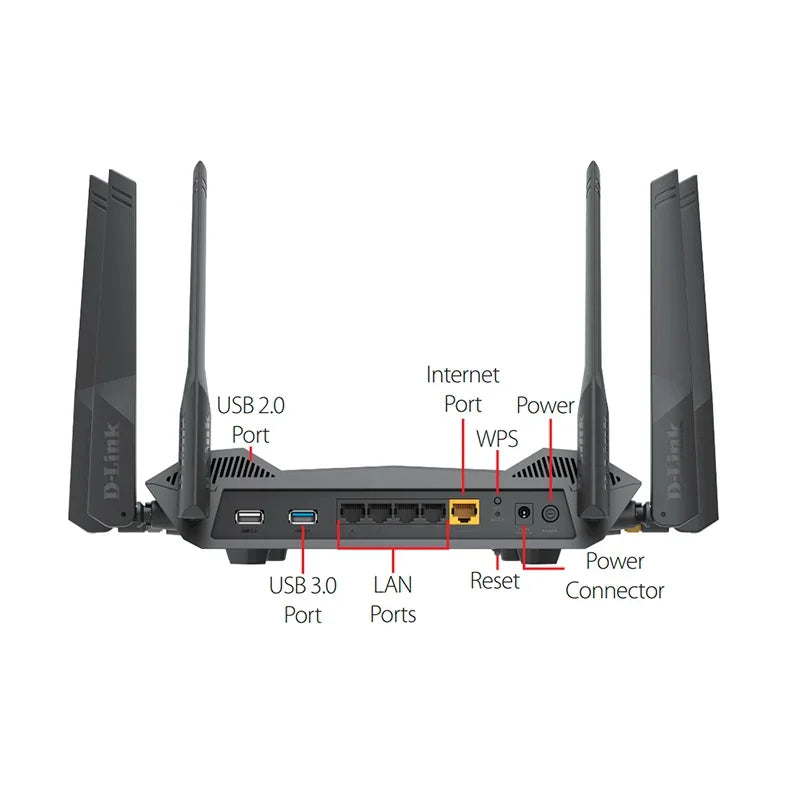 D-LINK DIR-X4860 Router AX4800 WIFI6 Doble Banda 4800 Mbps 5GHz