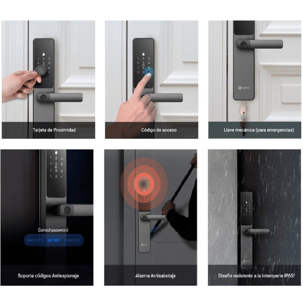EZVIZ DL05 Cerradura Inteligente WIFI y Bluetooth con Huella Contraseña Llave