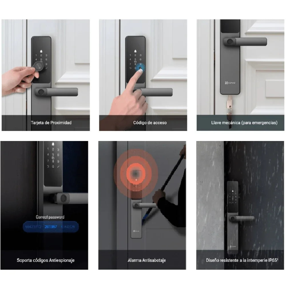 EZVIZ DL05 Cerradura Inteligente WIFI y Bluetooth con Huella Contraseña Llave