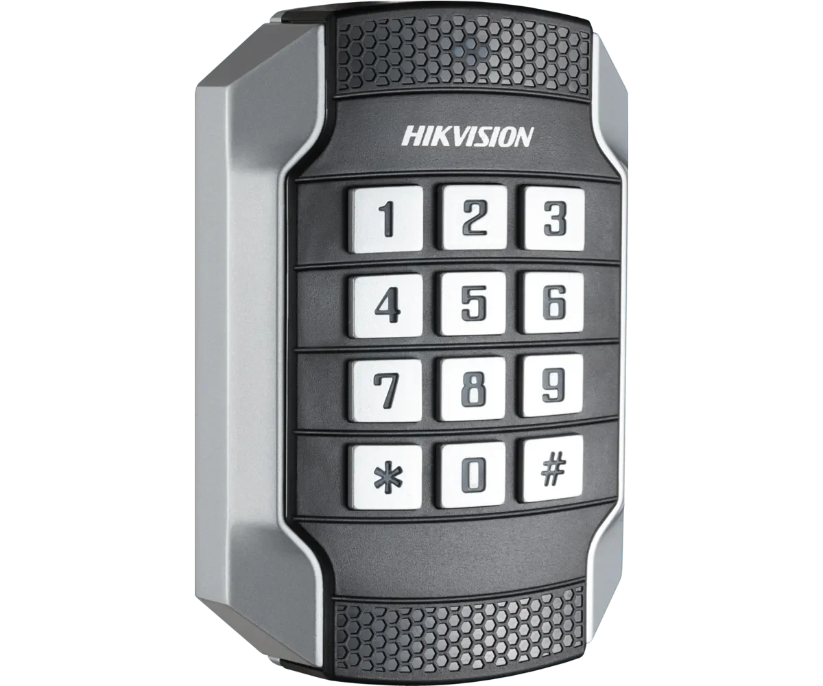 HIKVISION DS-K1104MK (SIN CAJA 9/10) Lector de tarjeta de proximidad Mifare 13.56Mhz y PIN IK10 RS485/Wiegand