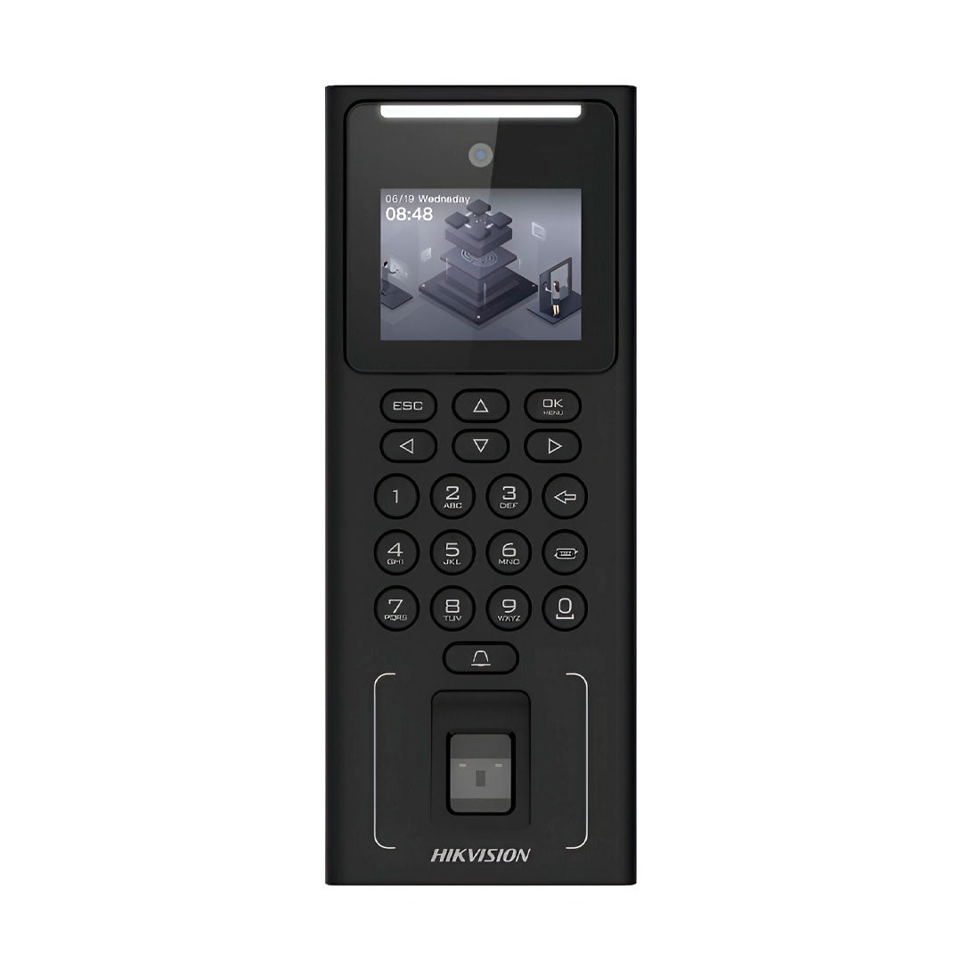 HIKVISION DS-K1T321EFWX-B Control de Acceso y Asistencia WiFi con Lector de Huella Rostro Tarjeta Batería de Respaldo
