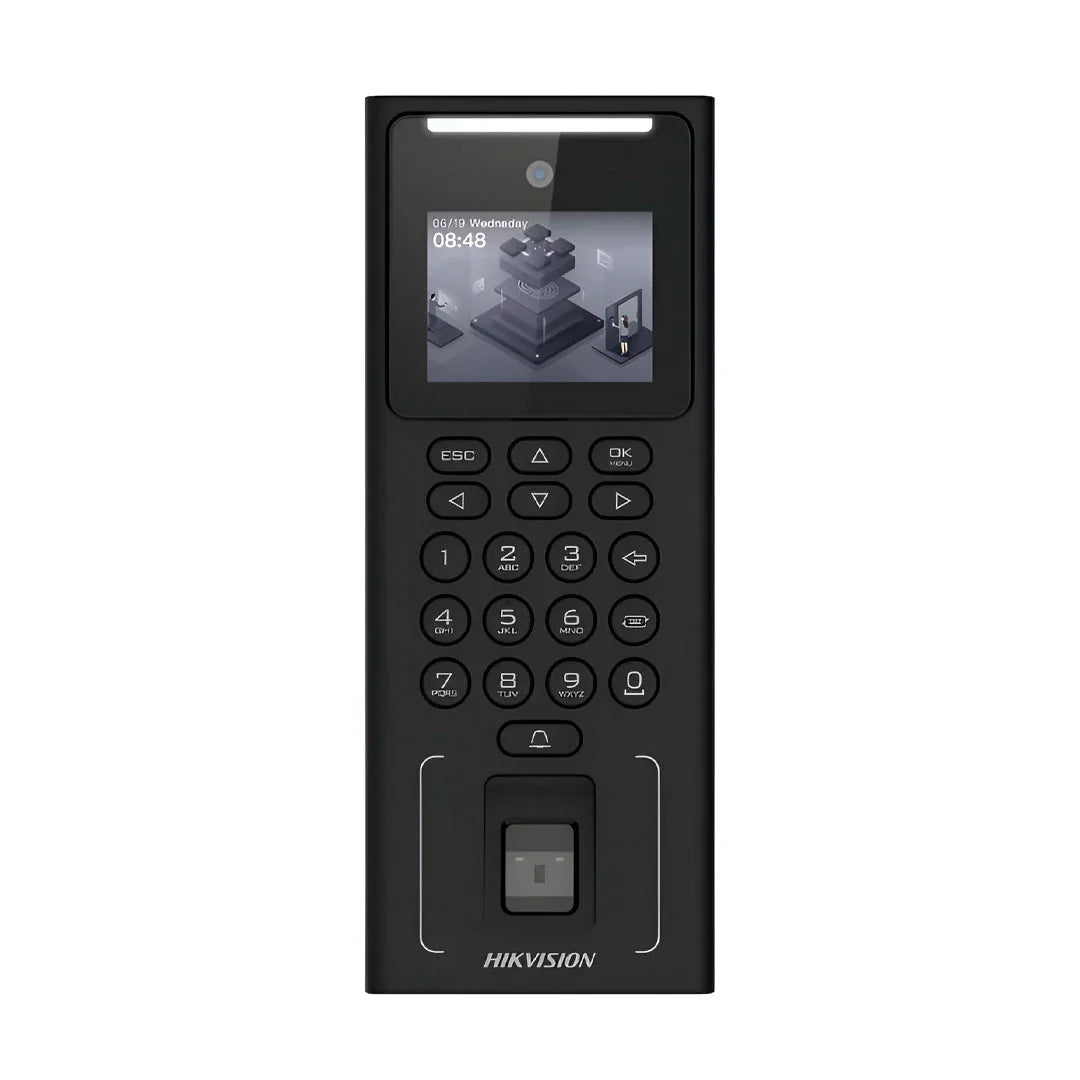 HIKVISION DS-K1T321EFWX-B Control de Acceso y Asistencia WiFi con Lector de Huella Rostro Tarjeta Batería de Respaldo