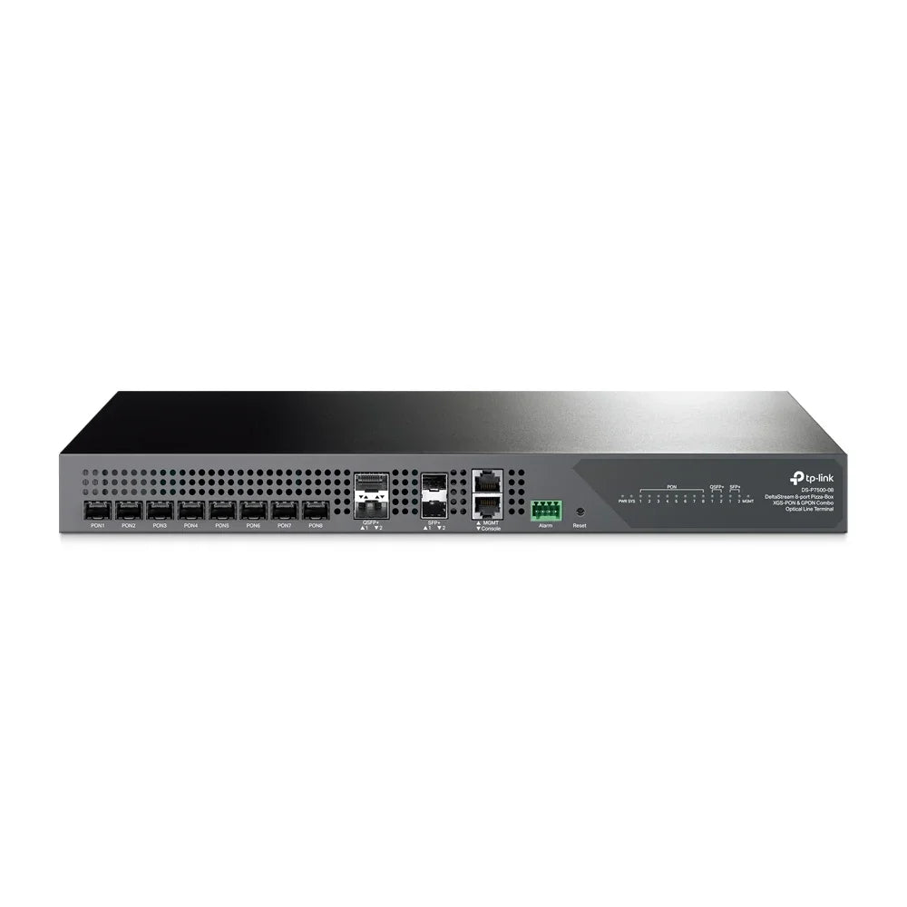 TP-LINK DS-P7500-08 DeltaStream Terminal de Línea Óptica Combo Pizza-Box XGS-PON & GPON Combo de 8 puertos