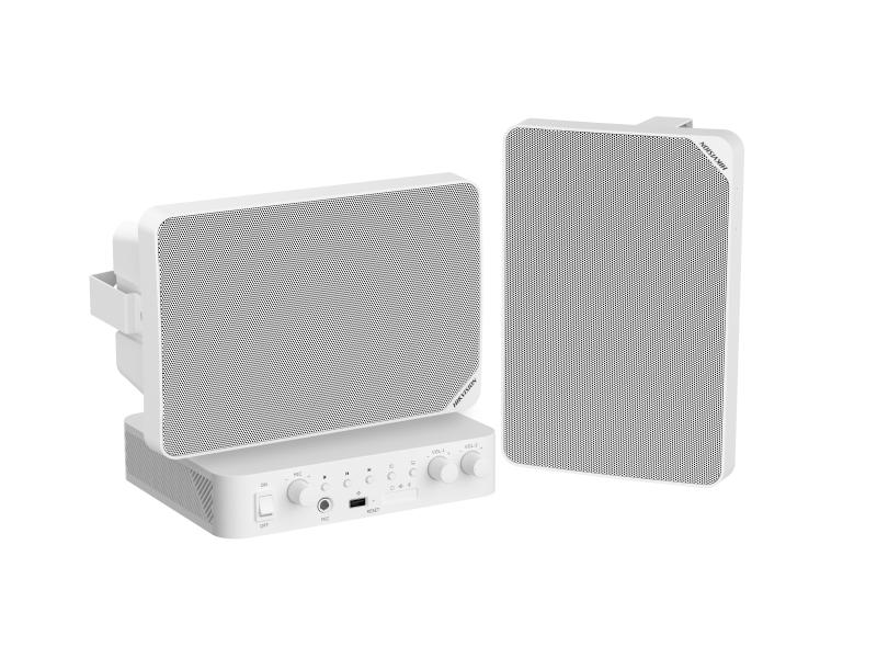 HIKVISION DS-QAE0KA60120-2 Kit de Amplificador de Audio + 2 Altavoces de Caja