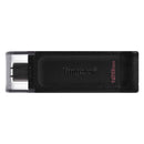 KINGSTON DT70/128GB - Kingston DataTraveler 70 128GB USB-C 3.2 Gen1 USB Flash Drive in Hanger Presentation