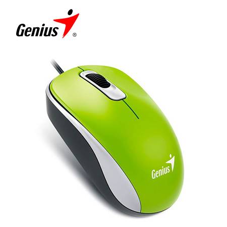 GENIUS DX-110 Mouse óptico 1000DPI, 3 botones, verde 31010116105