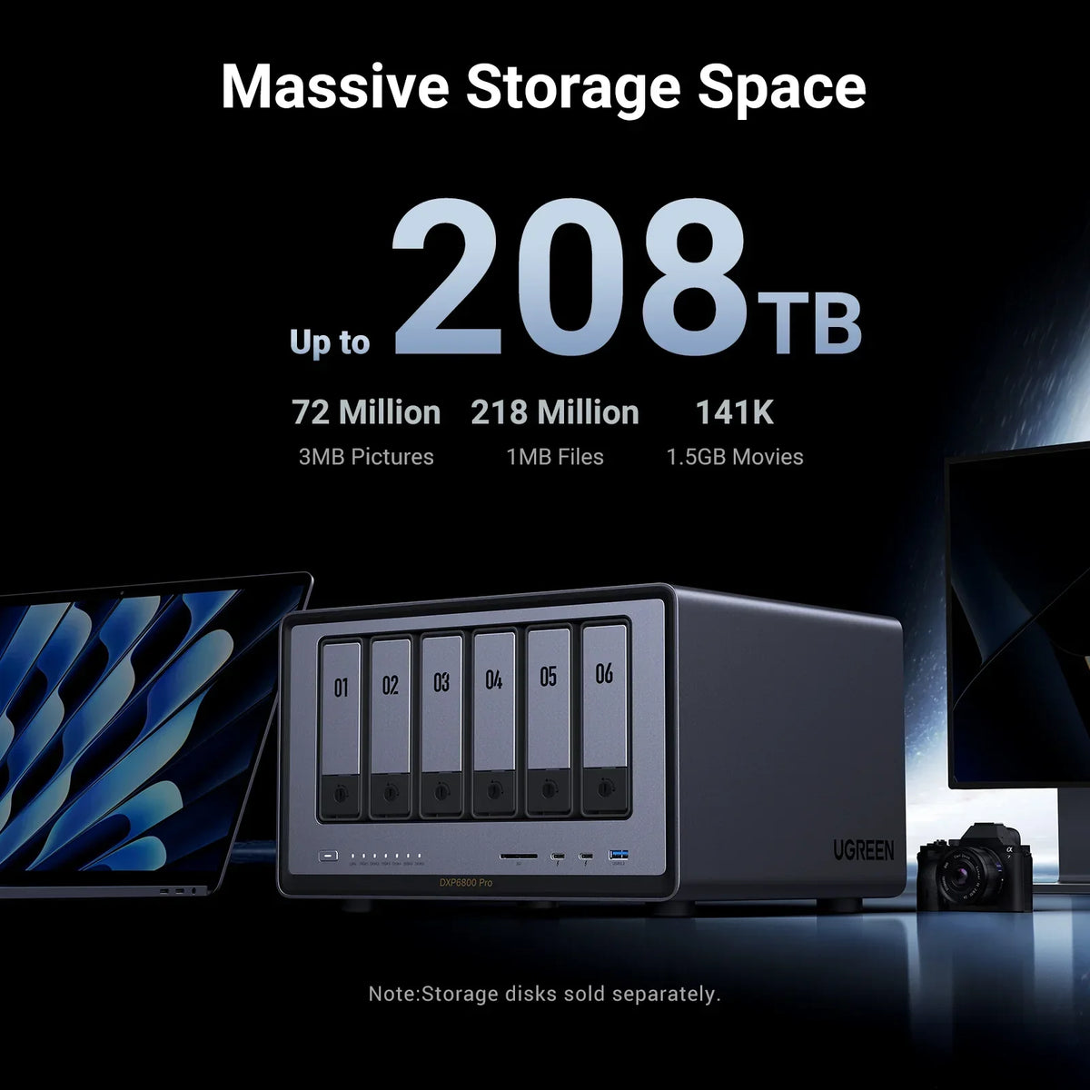 UGREEN DXP6800 25898 PRO NAS Storage 8 Bahías HDD No Incluidos