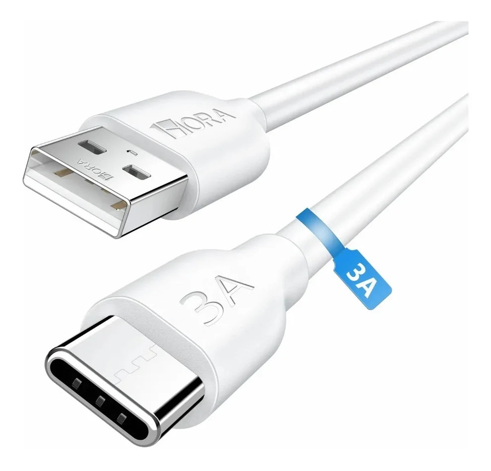 1HORA CAB251-W Cable Tipo USB-A a USB Tipo-C PVC 1M
