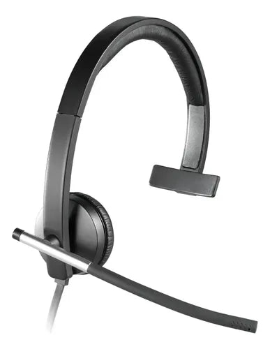 LOGITECH H650E B2B Audifono Mono USB con microfono, Negro 981-000513