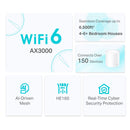 TP-LINK DECO X50 3-PACK Whole Home Mesh WiFi 6 System AX3000 Dual Band AI. Pack x 3
