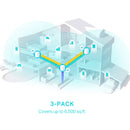 TP-LINK DECO X50 3-PACK Whole Home Mesh WiFi 6 System AX3000 Dual Band AI. Pack x 3