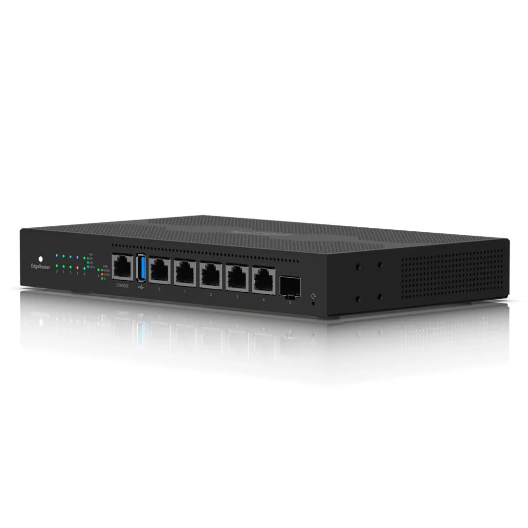 UBIQUITI ER-6P Router EDGEROUTER 5 Puertos PoE 1SFP Balancead