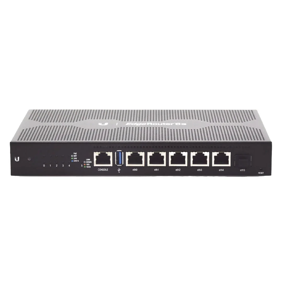 UBIQUITI ER-6P Router EDGEROUTER 5 Puertos PoE 1SFP Balancead