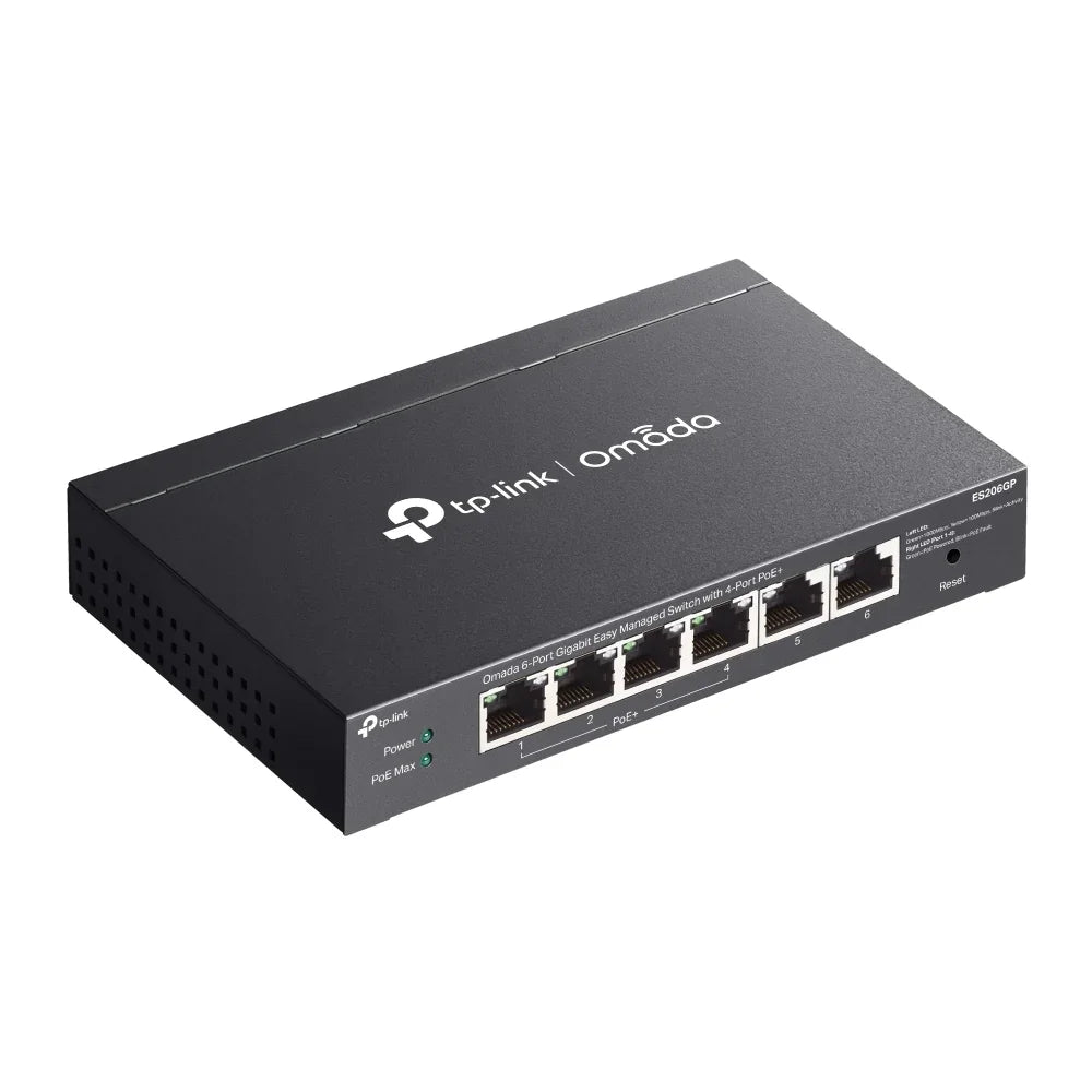 TP-LINK ES206GP Switch 6 Puertos Gigabit Easy con 4 puertos PoE+