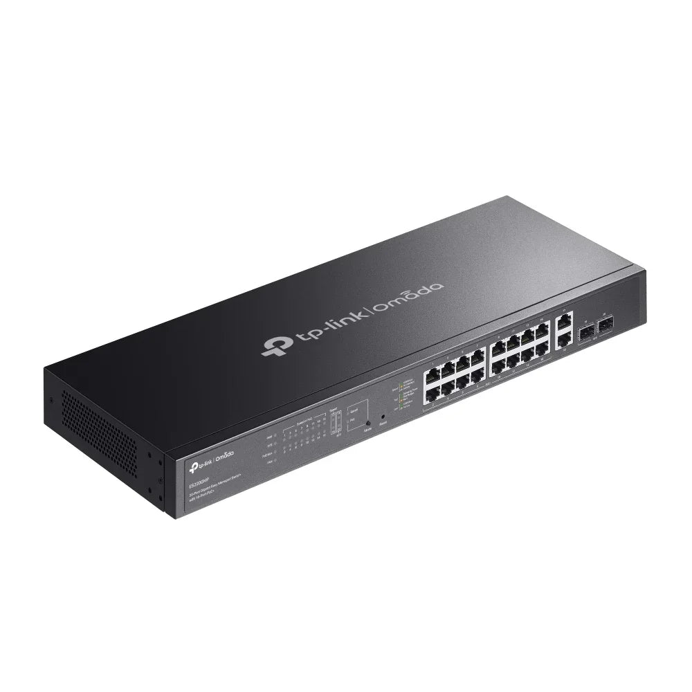 TP-LINK ES220GMP Switch Gigabit de fácil administración Omada de 20 puertos con PoE+ de 16 puertos