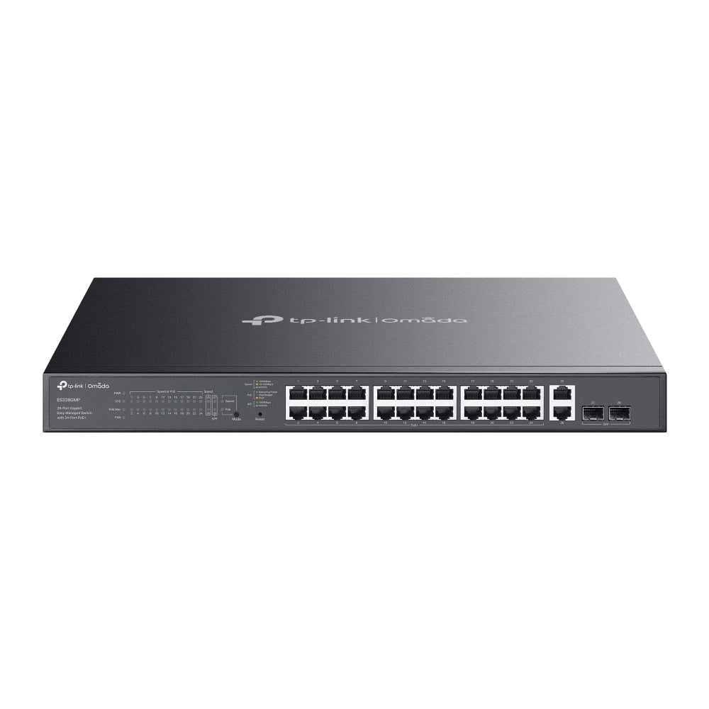 TP-LINK ES228GMP Conmutador Gigabit de fácil administración Omada de 28puertos con PoE+ de 24 puertos