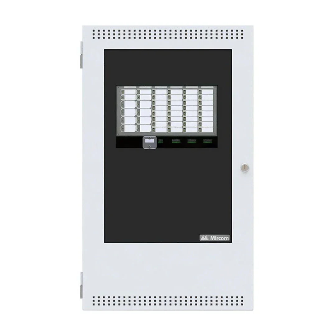MIRCOM FA-1008KADS Panel de alarma contra incendio convencional 8 zonas expandible a 24 zonas 24v 2 hilos