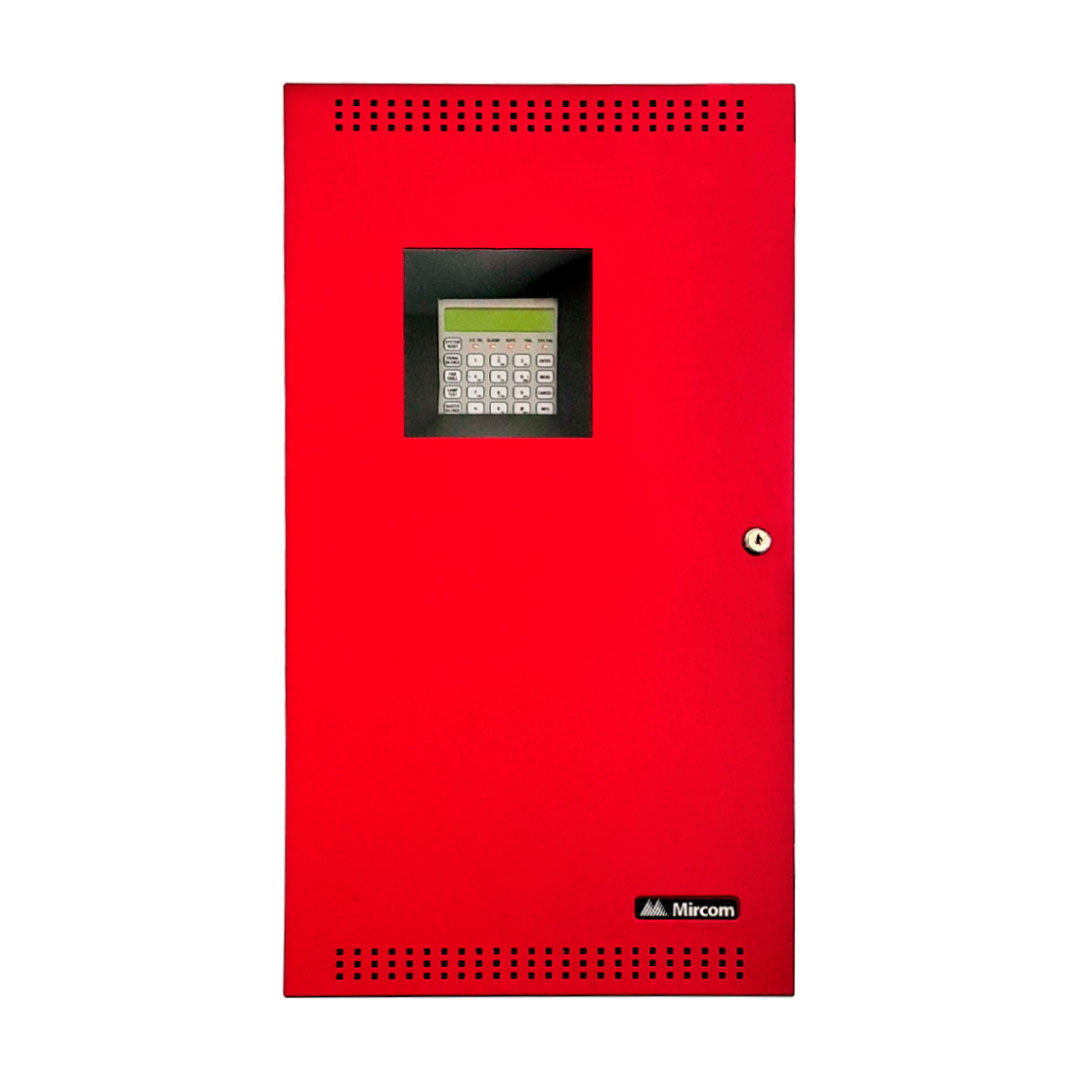 MIRCOM FA-301-12DDR Panel de alarma contra incendio convencional 12 zonas con pantalla LCD