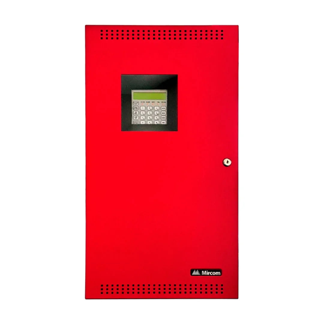 MIRCOM FA-301-12DDR Panel de alarma contra incendio convencional 12 zonas con pantalla LCD