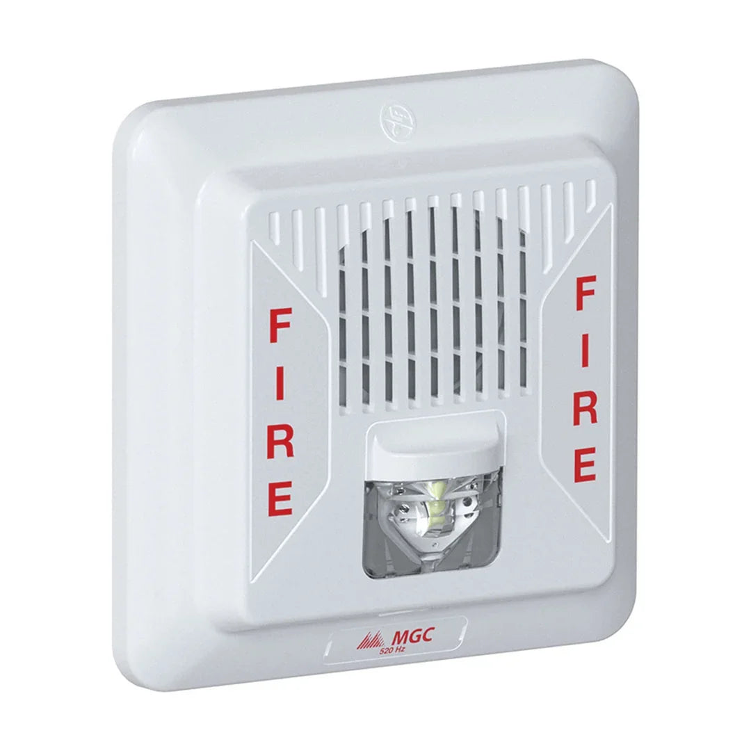 MIRCOM FHS-400C-WW Sirena con luz estrobo 24v montaje en techo blanco