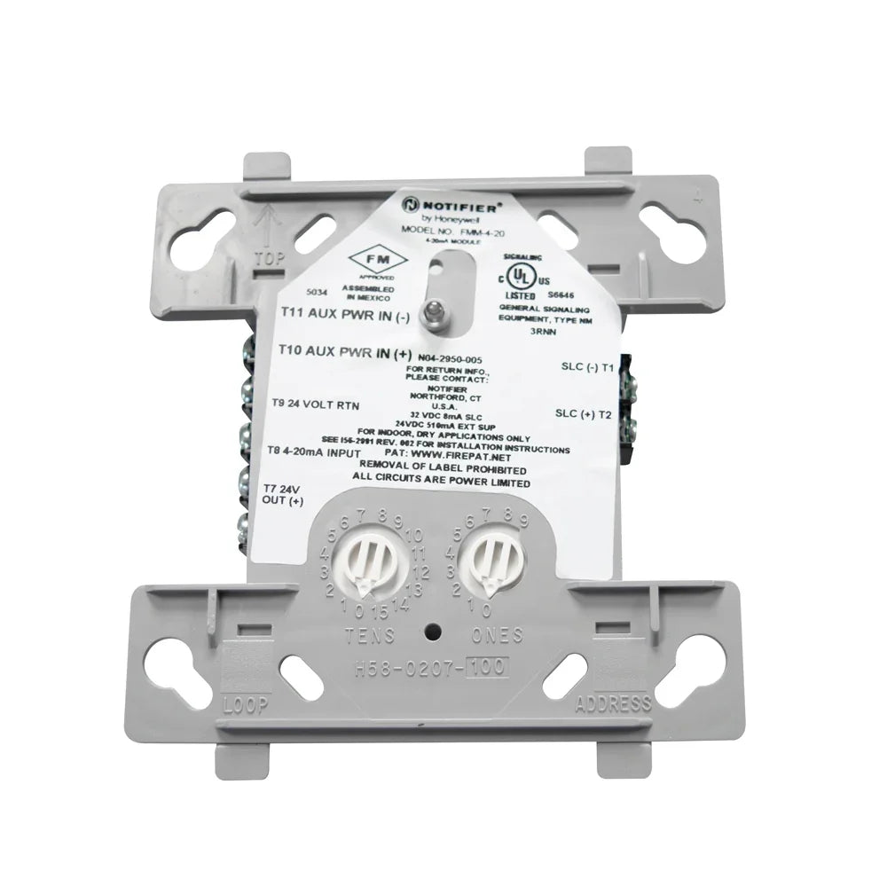 NOTIFIER FMM-4-20 Modulo direccionable con señal análoga de 4-20ma. Compatible con paneles NFS2-3030