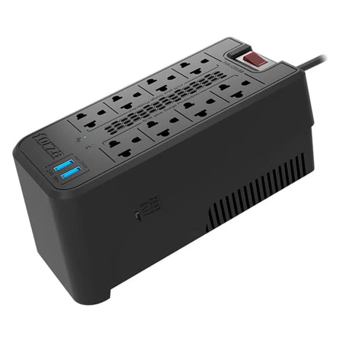 FORZA FVR-1222USB Estabilizador Regulador de voltaje 1200VA 600W 8 tomas 2USB