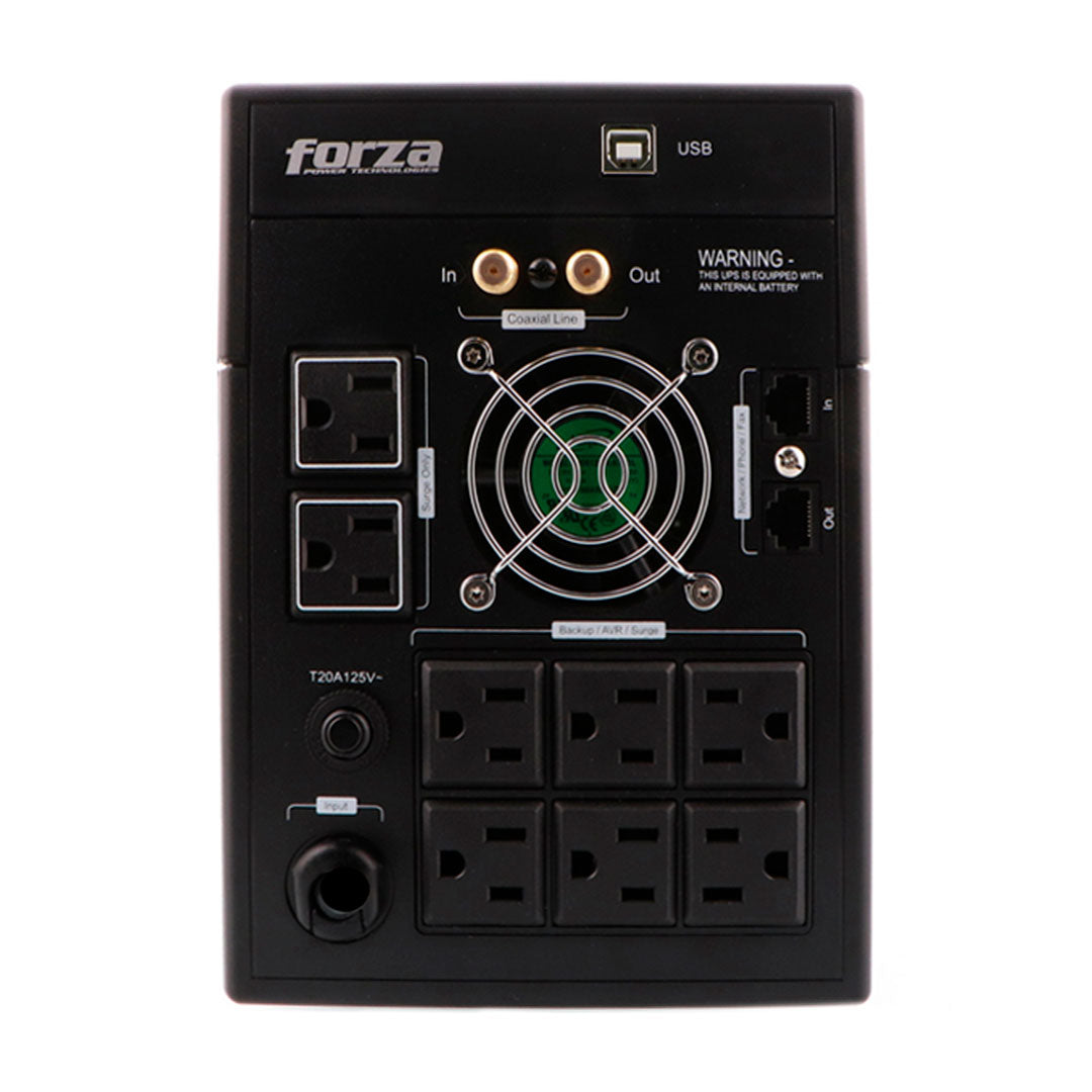 FORZA FX-2200LCD-U UPS Interactivo 2200VA 1200W 8 tomas 220V