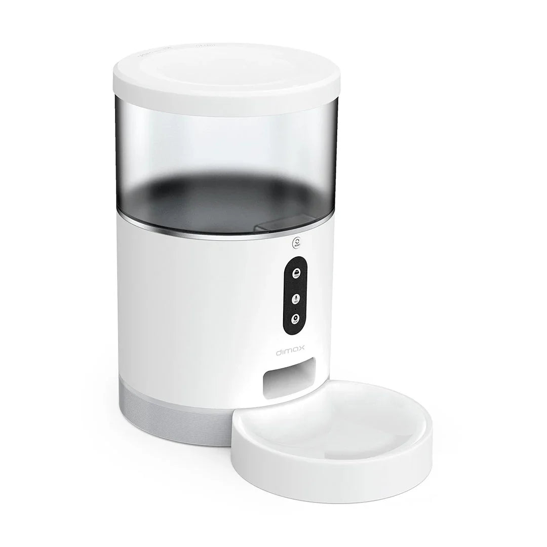 DIMAX G111 Comedero Inteligente de Mascota Con Cámara 2K 3MP APP Smart Life Alexa Google Assistant