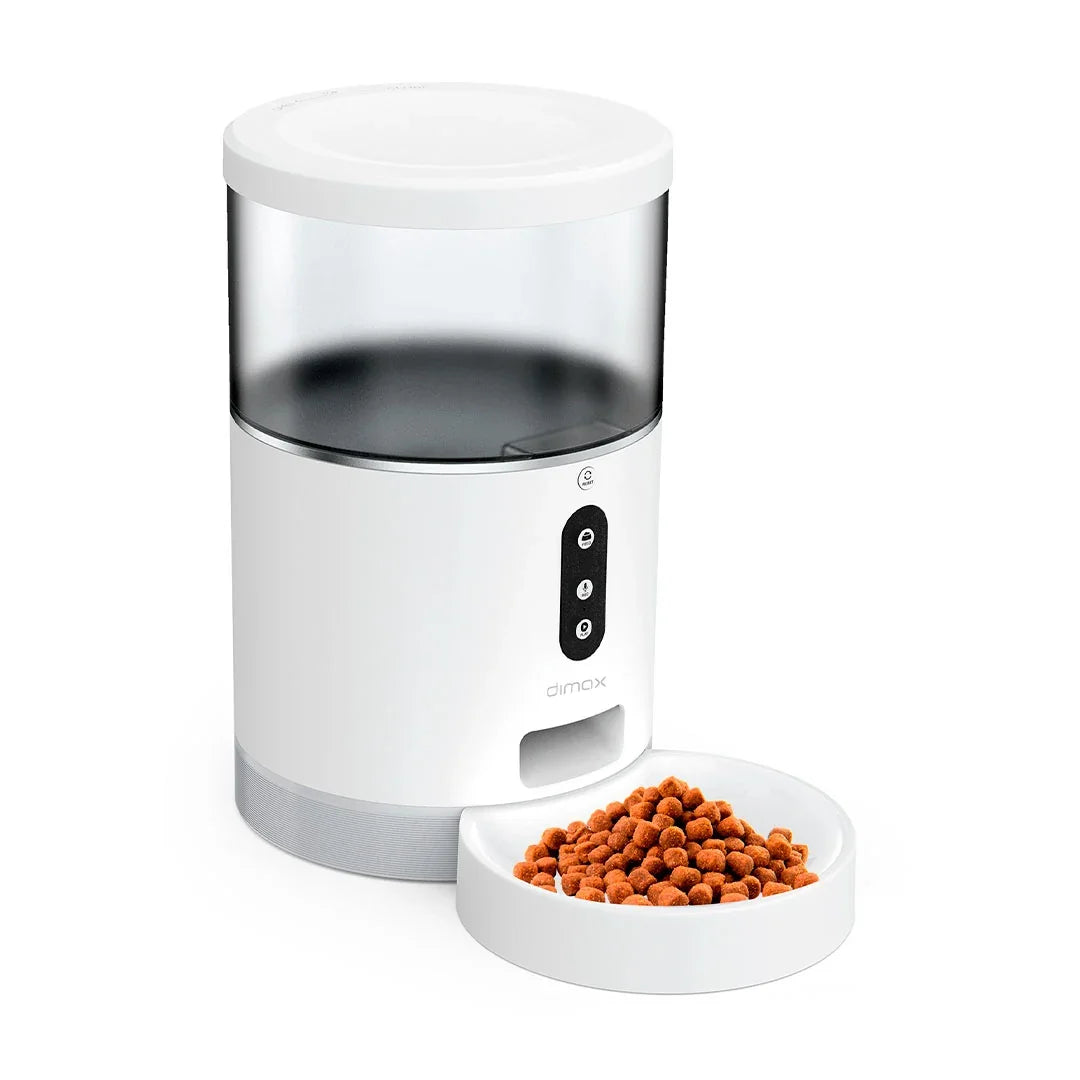 DIMAX G111 Comedero Inteligente de Mascota Con Cámara 2K 3MP APP Smart Life Alexa Google Assistant