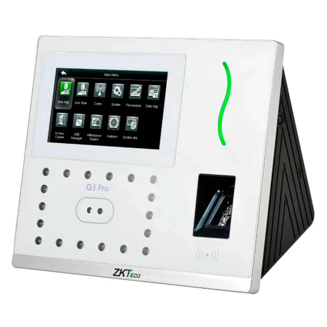ZKTECO G3 PRO/ID Control de Acceso y Asistencia con Lector de Huella, Palma, Rostro y Tarjeta