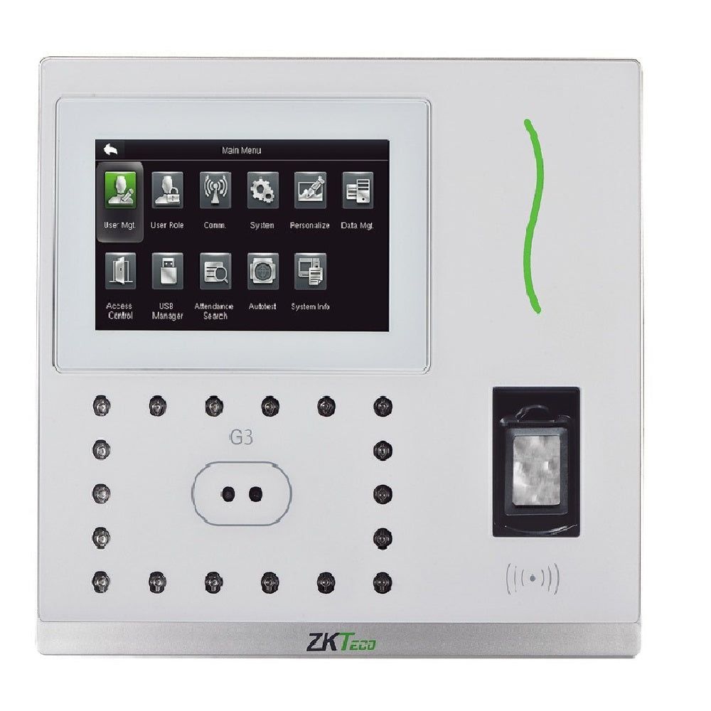 ZKTECO G3 ID-POE Control de Acceso y Asistencia PoE con Lector de Huella, Rostro y Tarjeta