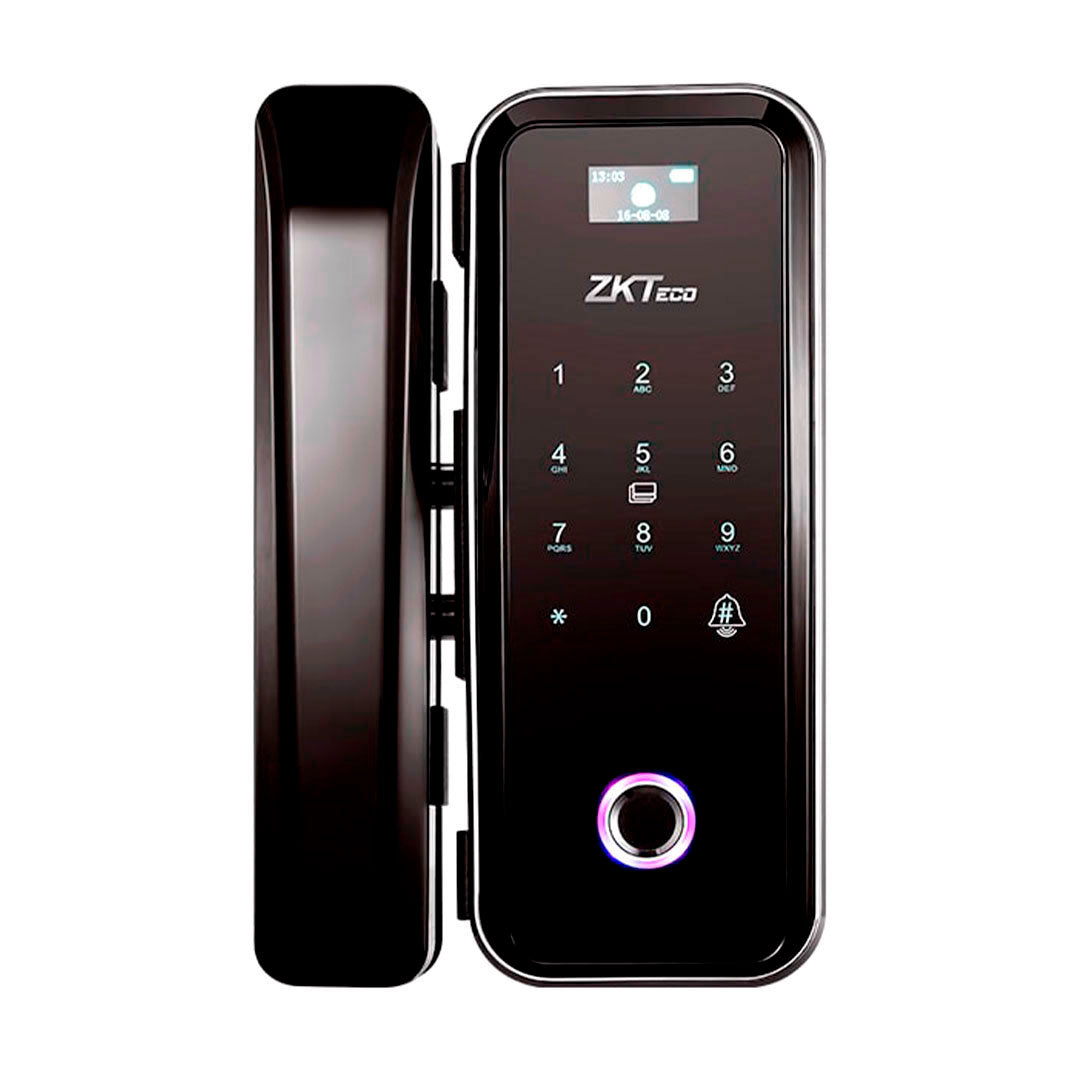 ZKTECO GL300W/L Cerradura Inteligente WIFI Izquierdo con Lector de Huella, Tarjeta MIFARE, PIN