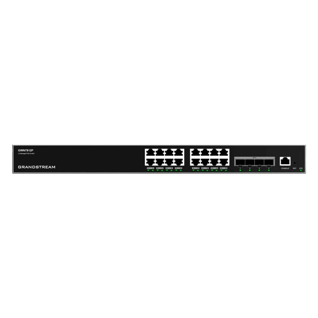 GRANDSTREAM GWN7812P Switch PoE 16 Puertos GB 4SFP+ 240w L3