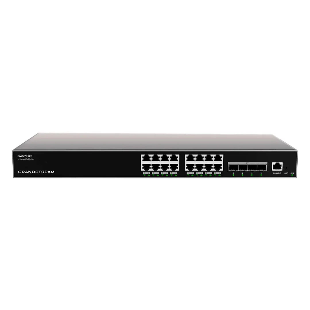 GRANDSTREAM GWN7812P Switch PoE 16 Puertos GB 4SFP+ 240w L3