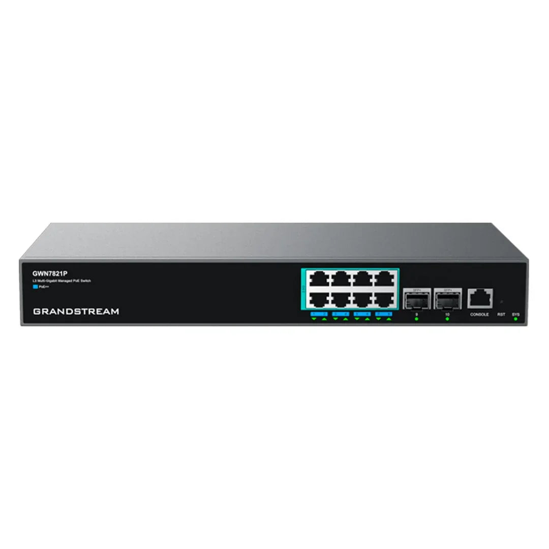 GRANDSTREAM GWN7821P Switch PoE 8 Puertos GB 2SFP+ L3