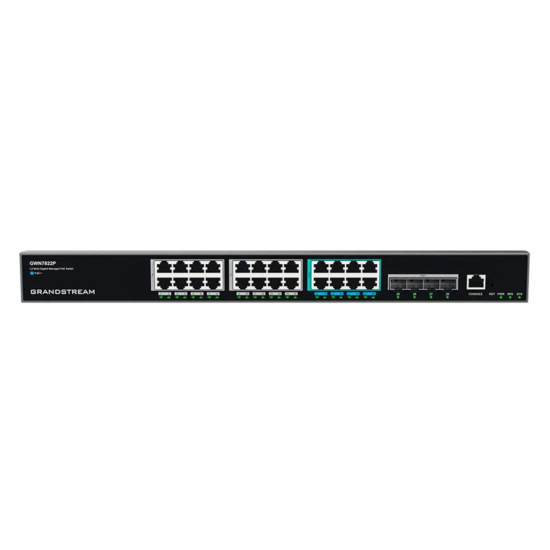 GRANDSTREAM GWN7822P Switch PoE 24 Puertos GB 4SFP+ L3