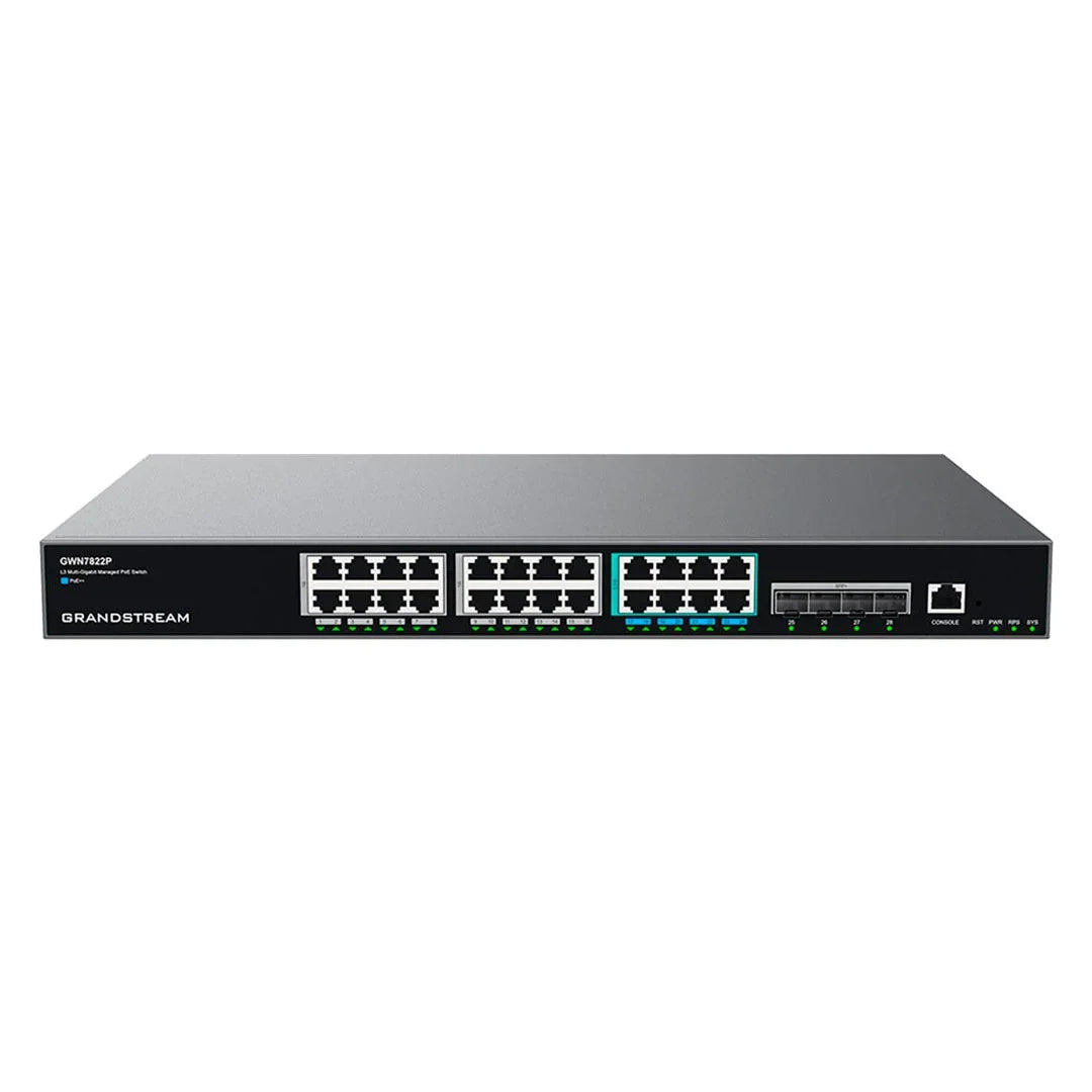 GRANDSTREAM GWN7822P Switch PoE 24 Puertos GB 4SFP+ L3