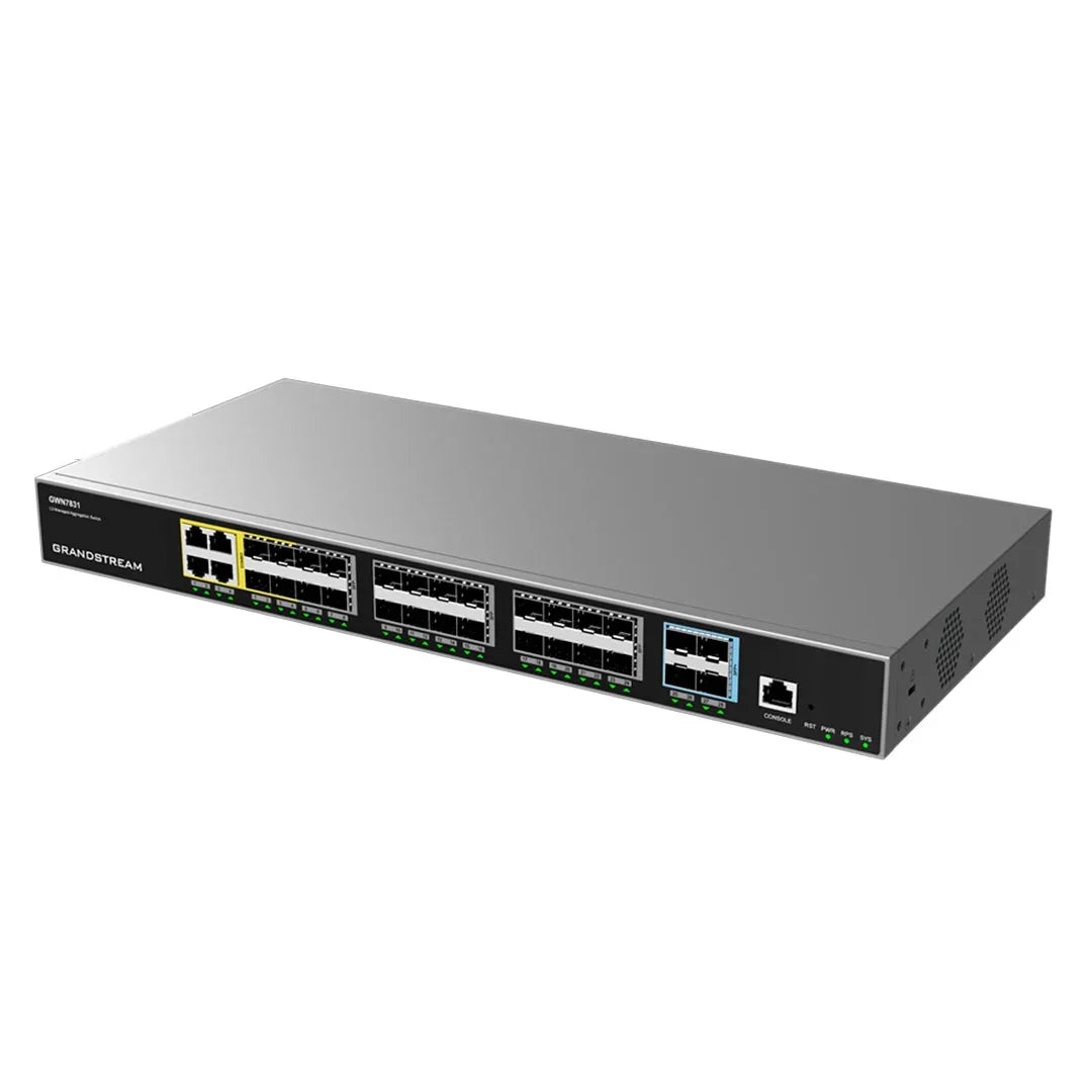GRANDSTREAM GWN7831 Switch 24 Puertos GB SFP y 4SFP 10GB L3 L4