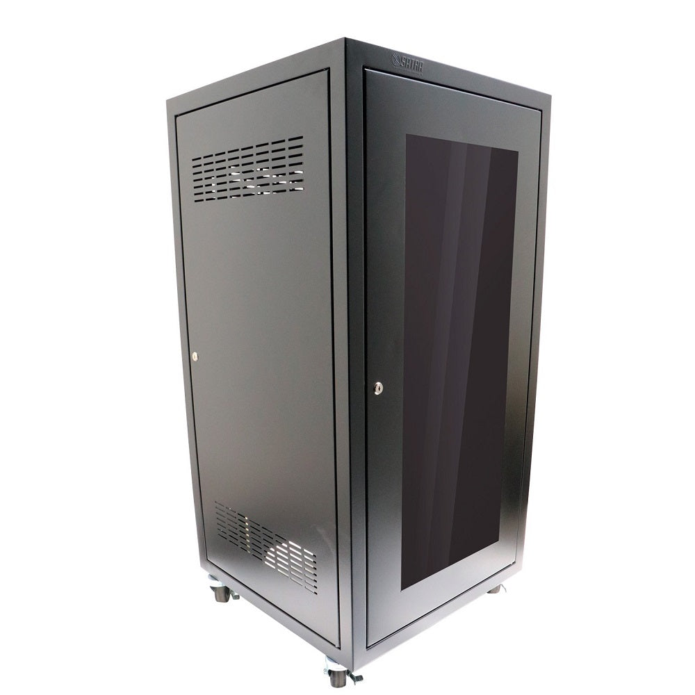SATRA 1104240001 Gabinete de Piso 24RU Puerta de Acrílico 120x63x63cm