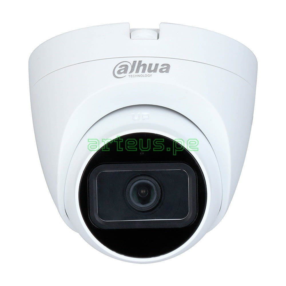 Cámara de seguridad Dahua tipo domo blanca para videovigilancia en sistemas de seguridad